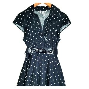 Black and White  Polka DOT Dress